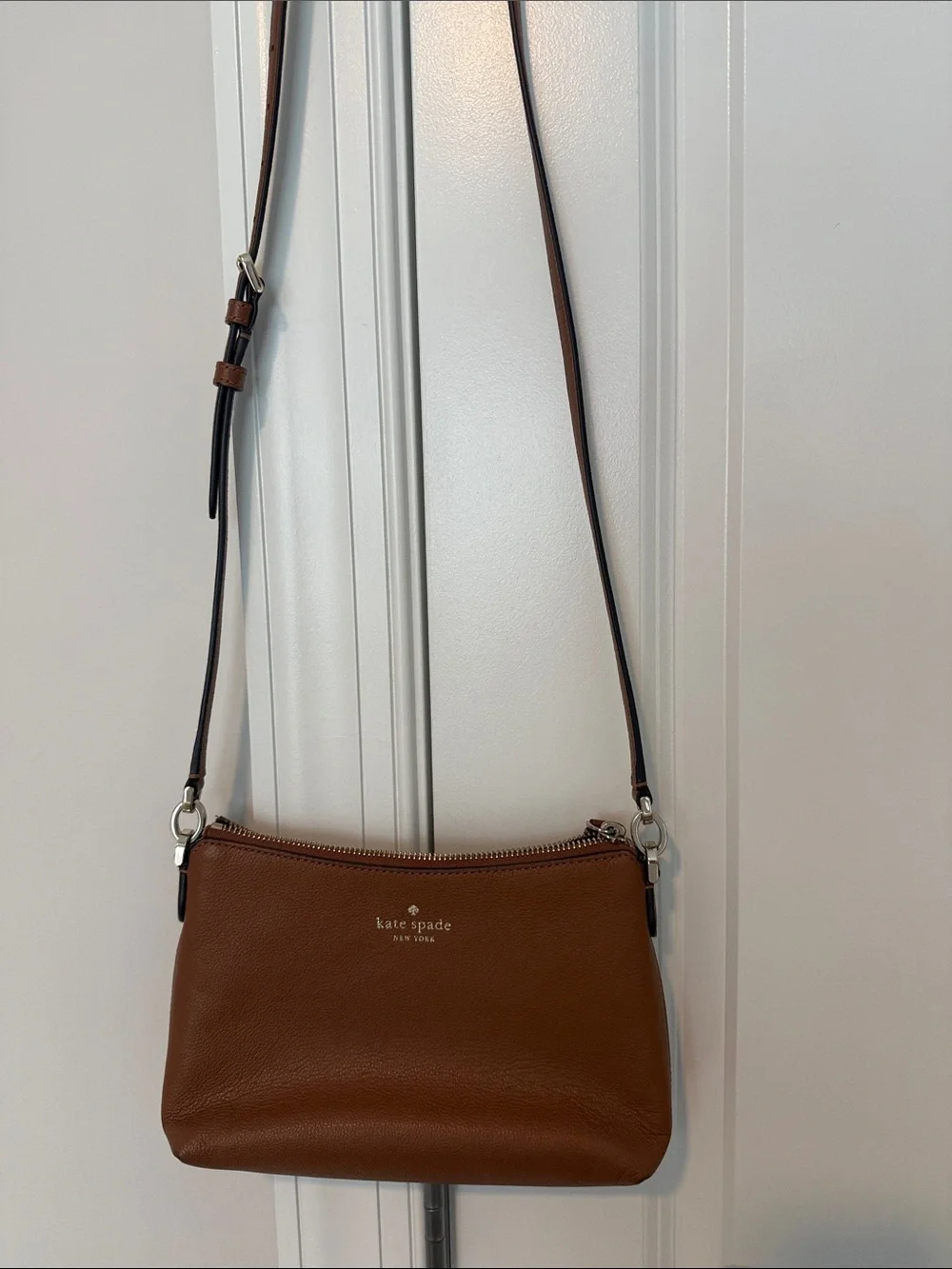 kate spade Brown Pebbled Leather Crossbody Bag